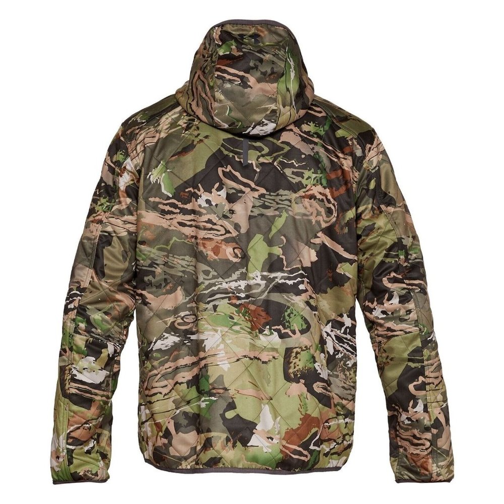 Under Armour Jacket Mens XXL 2XL Brow Tine Hooded Zip Forrest Camo H20 Repellent - Picture 2 of 5